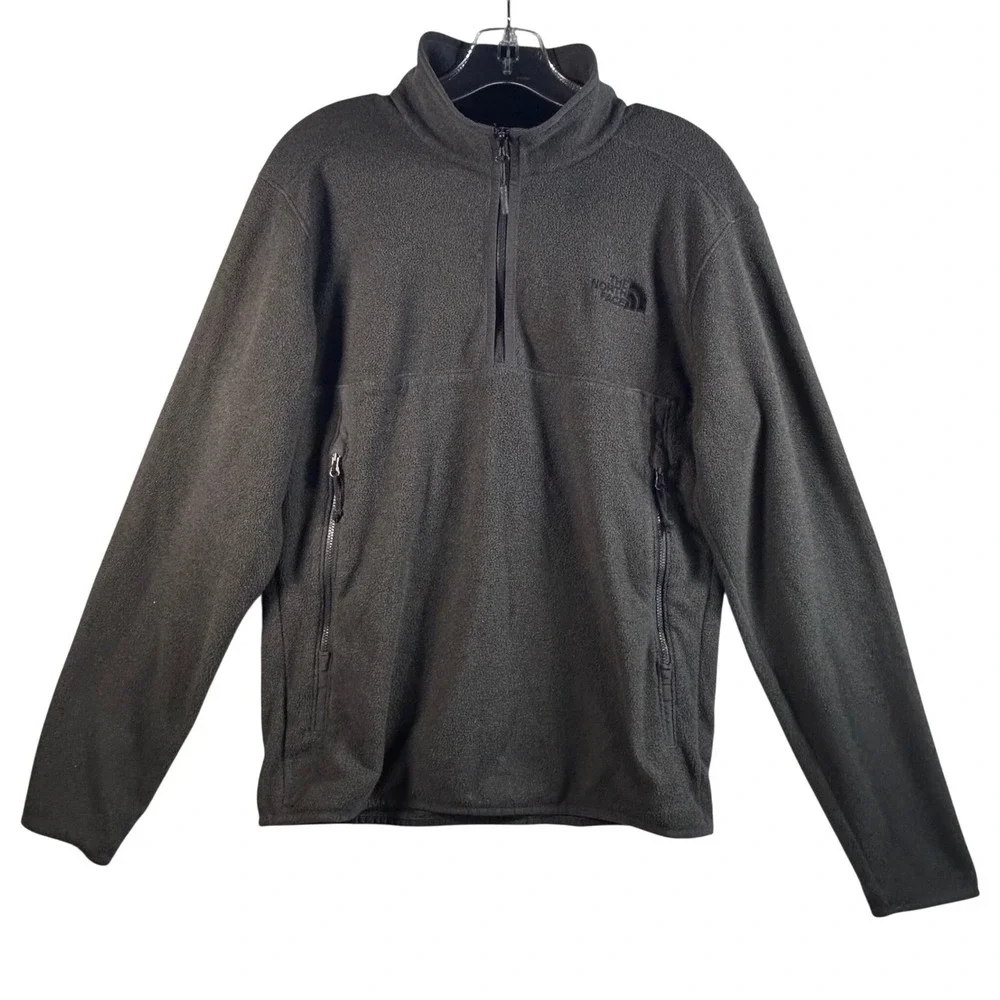 The North Face Mens Fleece Pullover 1/4‎ Zip Gray Size S